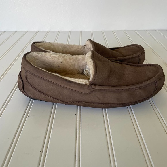 UGG Ainsley Brown Suede Slippers Size 12 - Picture 5 of 9